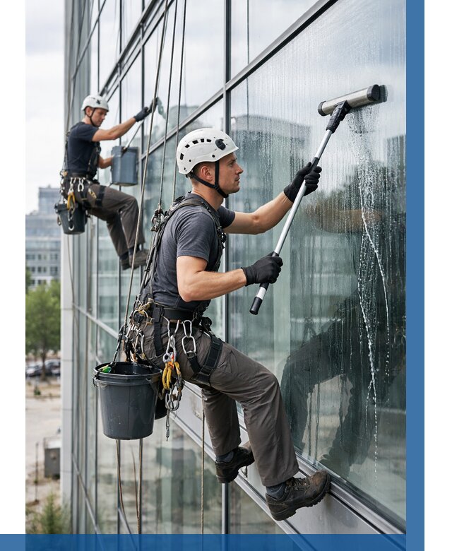 Мойка витражей альпинистами в Кушве от 719 р. под ключ|ВЫСОТНИК-Кшв