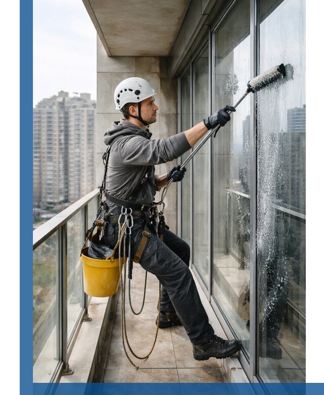 Профессиональная мойка балконного остекления в Кушве