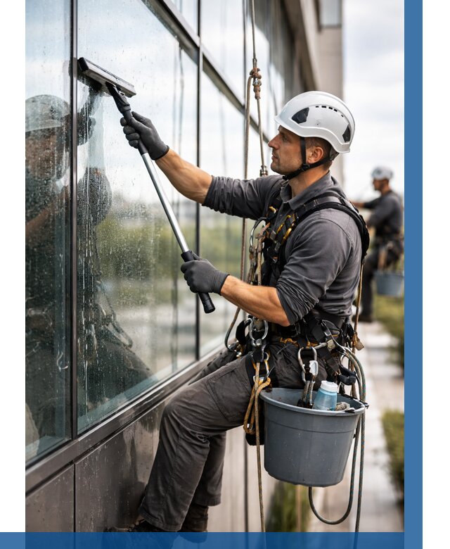 Мойка стеклянных фасадов в Кушве от 205 р. | ВЫСОТНИК-Кшв