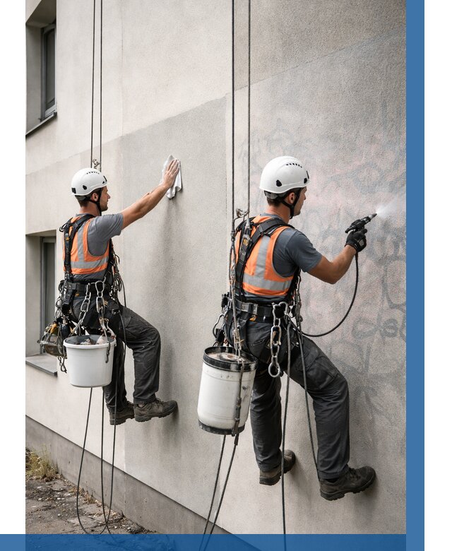 Антиграффити покрытие фасада в Кушве от 616 р. | ВЫСОТНИК-Кшв