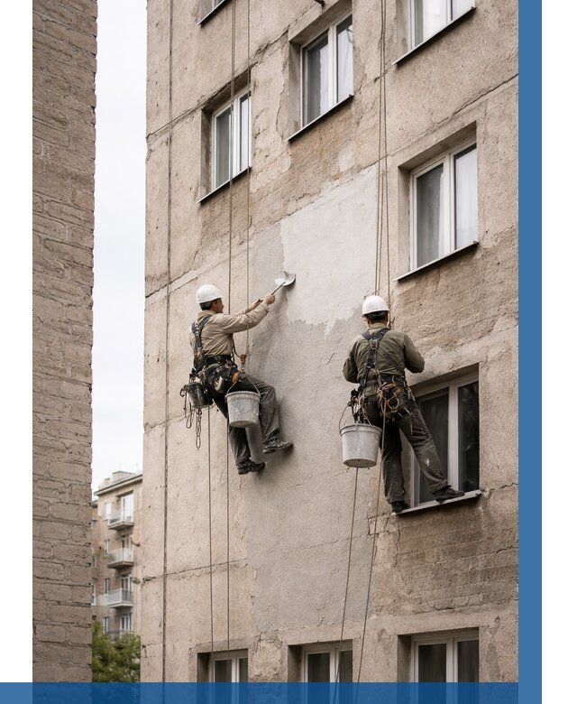 Косметический ремонт фасада в Кушве от 1129 р. | ВЫСОТНИК-Кшв