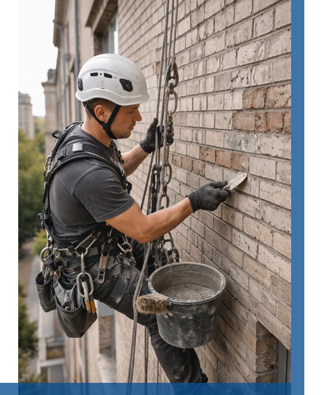 Ремонт кирпичной кладки фасада в Кушве от 1848 р. | ВЫСОТНИК-Кшв