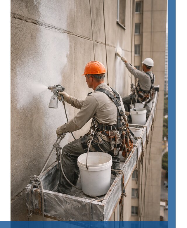 Грунтовка фасада на высоте в Кушве от 123 р. | ВЫСОТНИК-Кшв