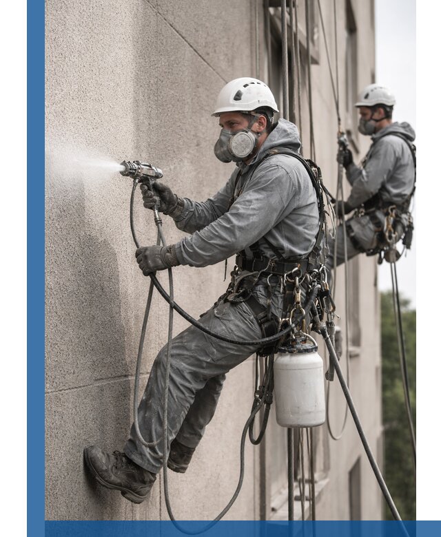 Безвоздушная покраска фасадов зданий в Кушве профессионально