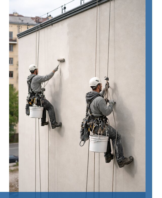 Покраска оштукатуренного фасада в Кушве от 328 р. | ВЫСОТНИК-Кшв