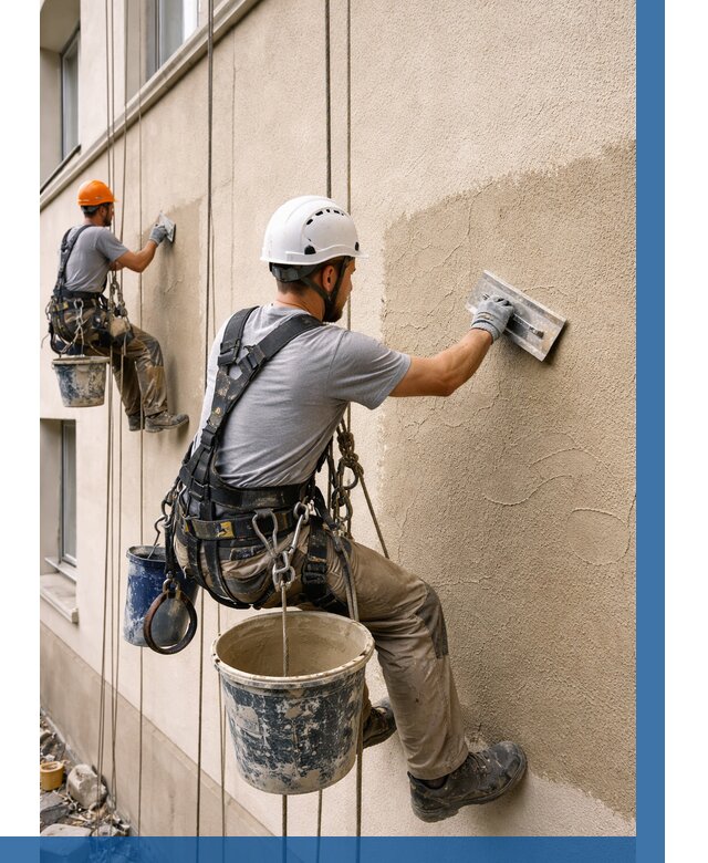 Декоративная штукатурка фасада в Кушве от 1232 р. | ВЫСОТНИК-Кшв