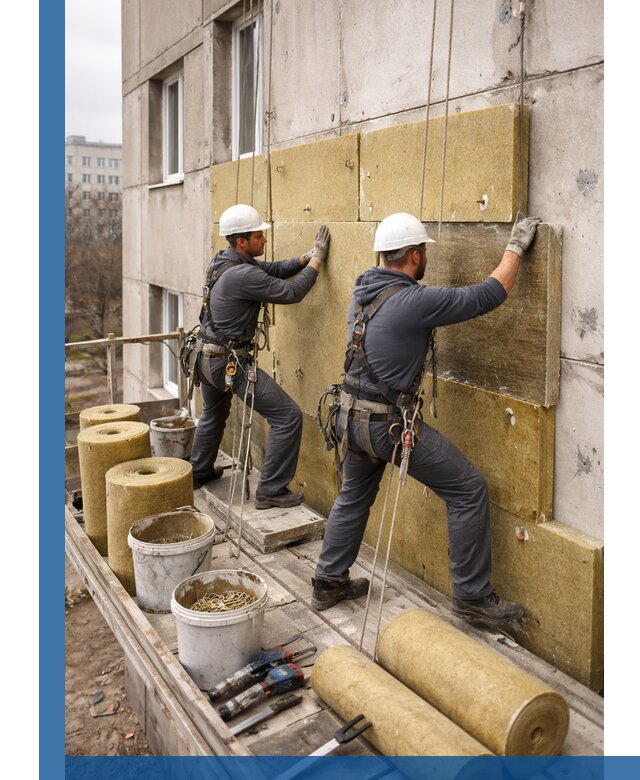 Утепление фасада минватой в Кушве под ключ с гарантией