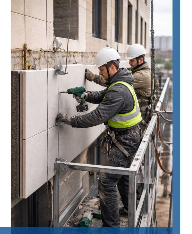 Монтаж фасадных термопанелей в Кушве от 1540 р. | ВЫСОТНИК-Кшв