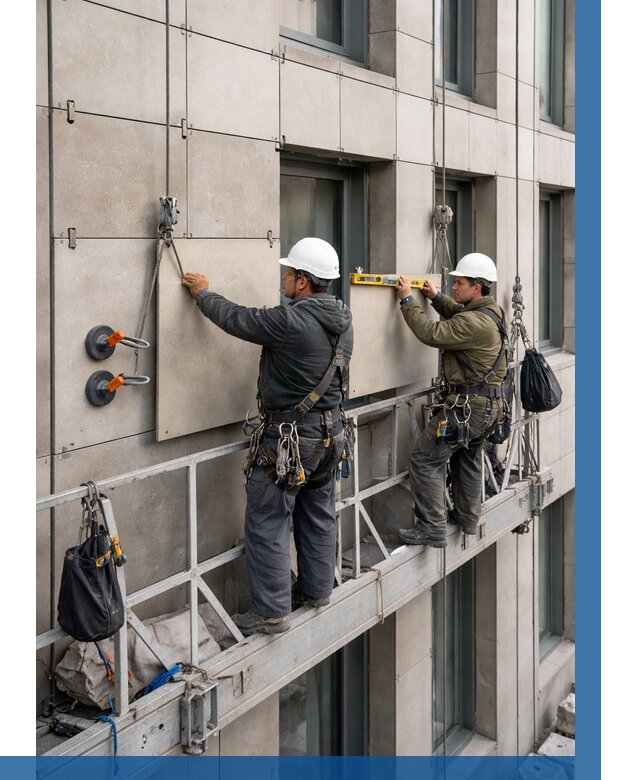 Монтаж керамогранита на фасад в Кушве от 2566 р. | ВЫСОТНИК-Кшв