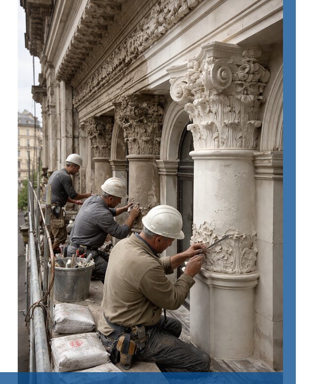 Реставрация фасадной лепнины в Кушве от 2566 р. | ВЫСОТНИК-Кшв