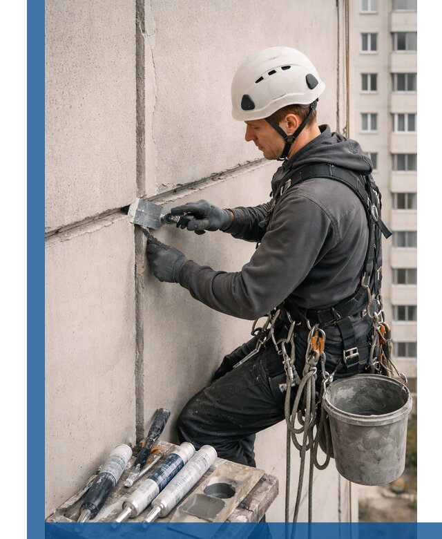 Ремонт межпанельных швов в Кушве герметизация и восстановление