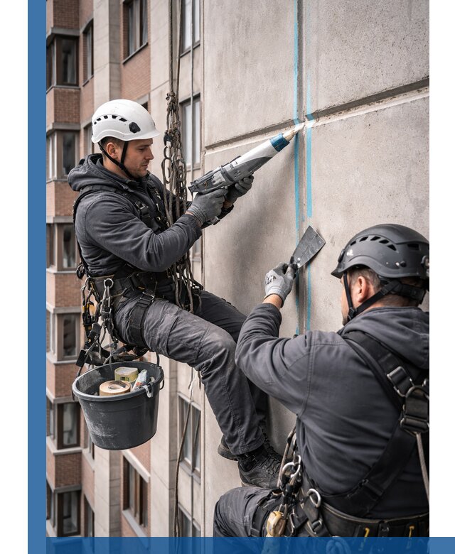 Вторичная герметизация швов фасада и кровли в Кушве