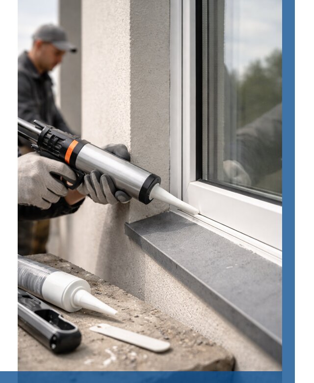 Герметизация монтажных швов окон в Кушве от 667 р. | ВЫСОТНИК-Кшв