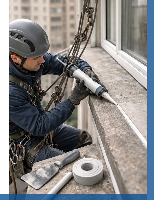 Герметизация балконного козырька в Кушве от 4619 р. | ВЫСОТНИК-Кшв