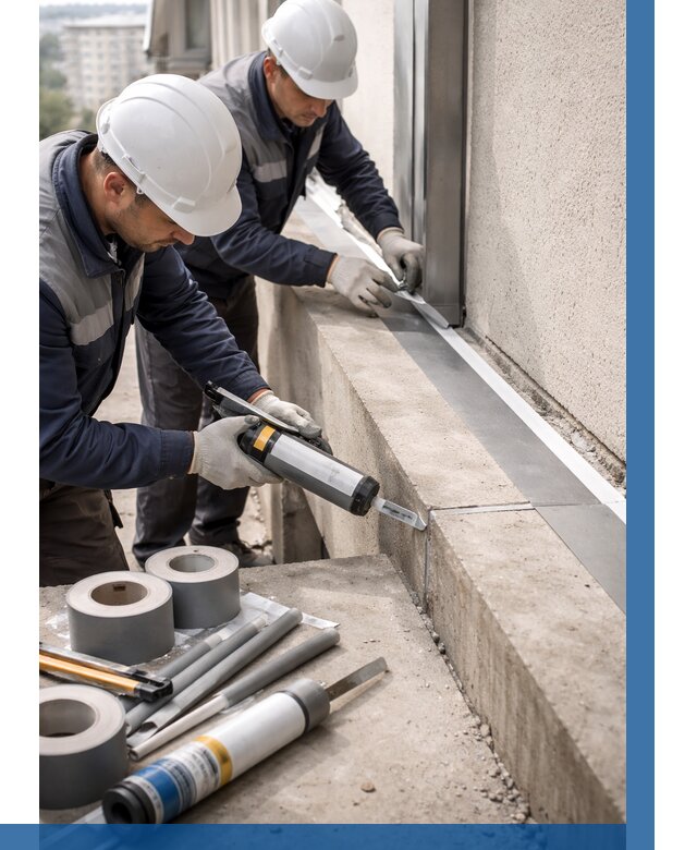 Герметизация примыкания балкона в Кушве от 4619 р. | ВЫСОТНИК-Кшв