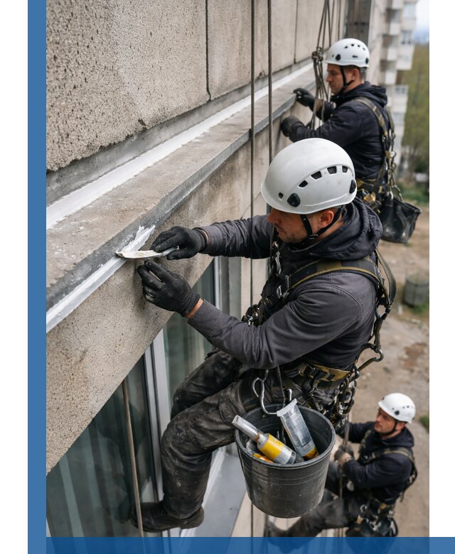 Герметизация примыкания балкона в Кушве под ключ с гарантией