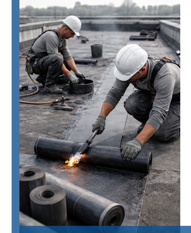 Ремонт рулонной кровли в Кушве герметизация и восстановление