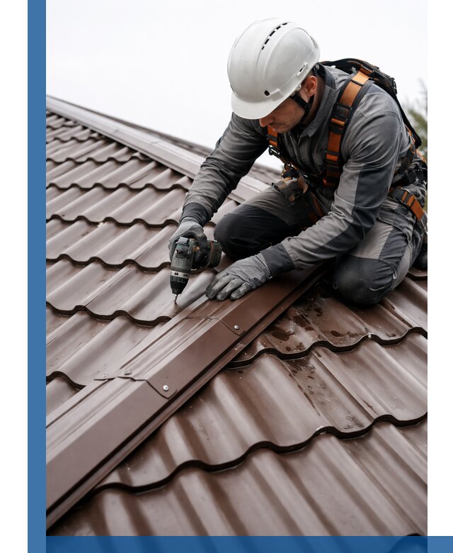 Ремонт металлочерепицы на крыше в Кушве профессионально