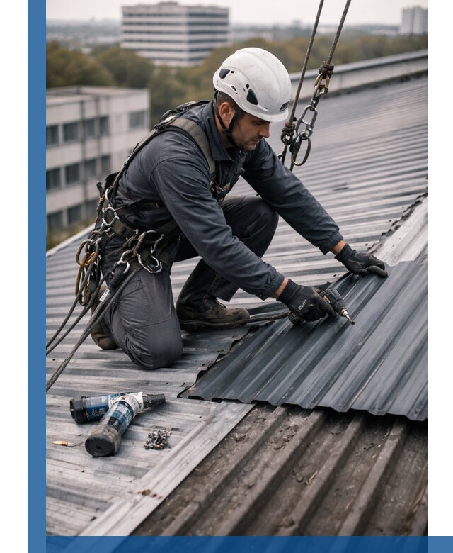 Ремонт профнастила на кровле в Кушве, работы под ключ