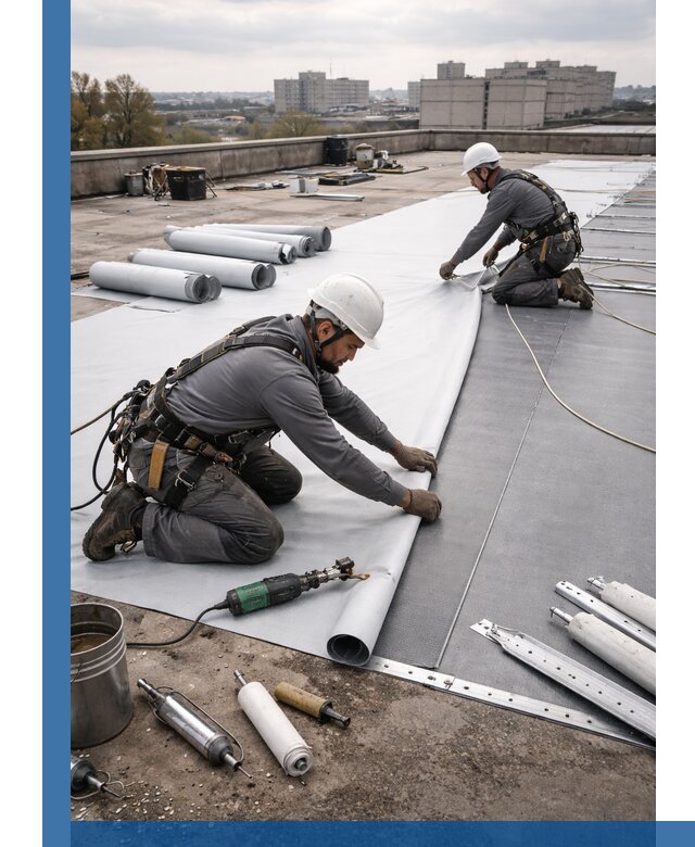 Монтаж мембранной кровли в Кушве для промышленных зданий