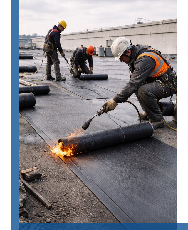 Монтаж наплавляемой кровли в Кушве профессионально