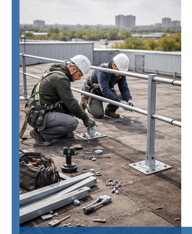 Монтаж кровельного ограждения в Кушве под ключ с гарантией