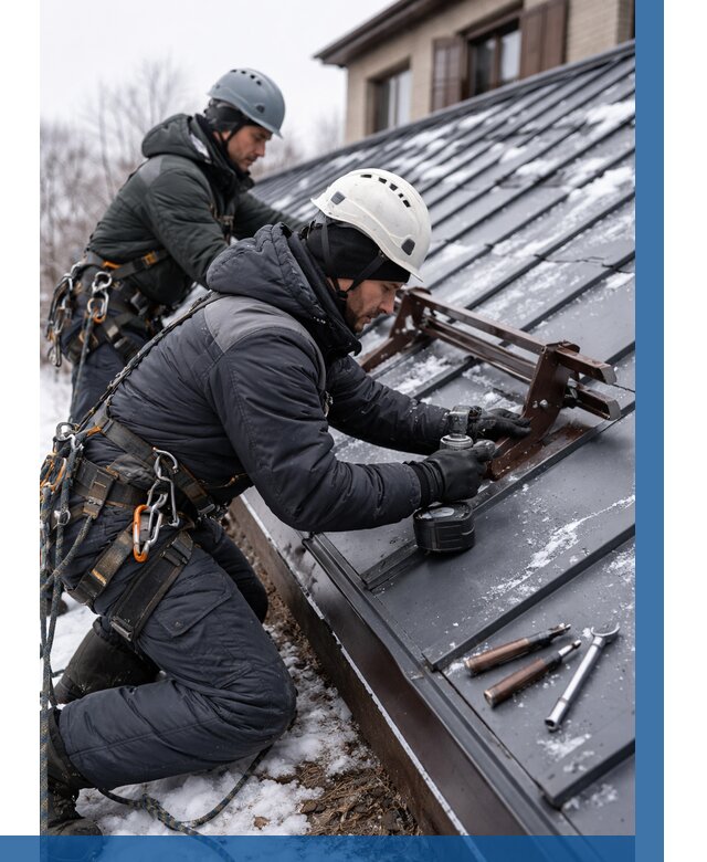 Монтаж снегозадержателей в Кушве от 462 р. | ВЫСОТНИК-Кшв