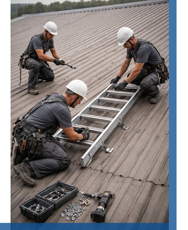 Монтаж кровельной лестницы в Кушве от 4619 р. | ВЫСОТНИК-Кшв