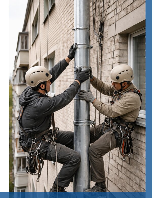 Замена водосточных труб в Кушве от 6672 р. | ВЫСОТНИК-Кшв