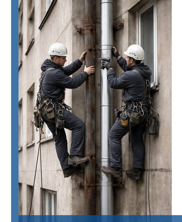 Замена водосточных труб в Кушве: монтаж и демонтаж под ключ