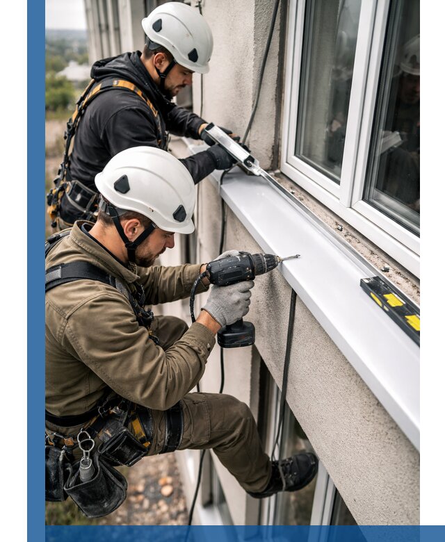 Профессиональный монтаж оконных отливов и отведения воды в Кушве
