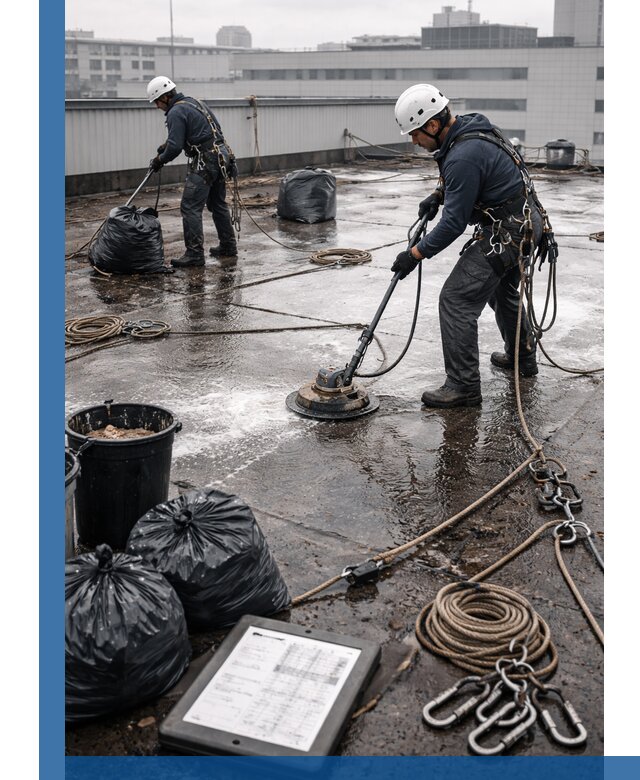 Плановая очистка кровли по графику в Кушве для безопасности