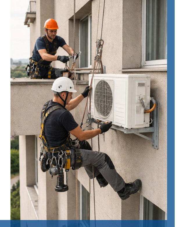 Монтаж внешнего блока кондиционера в Кушве от 6672 р. | ВЫСОТНИК-Кшв