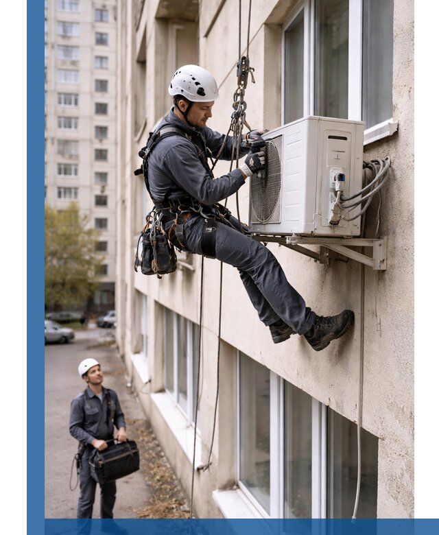 Демонтаж внешнего блока кондиционера в Кушве профессионально