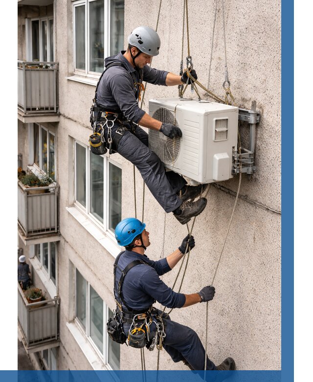 Перенос внешнего блока кондиционера в Кушве от 9239 р.| ВЫСОТНИК-Кшв