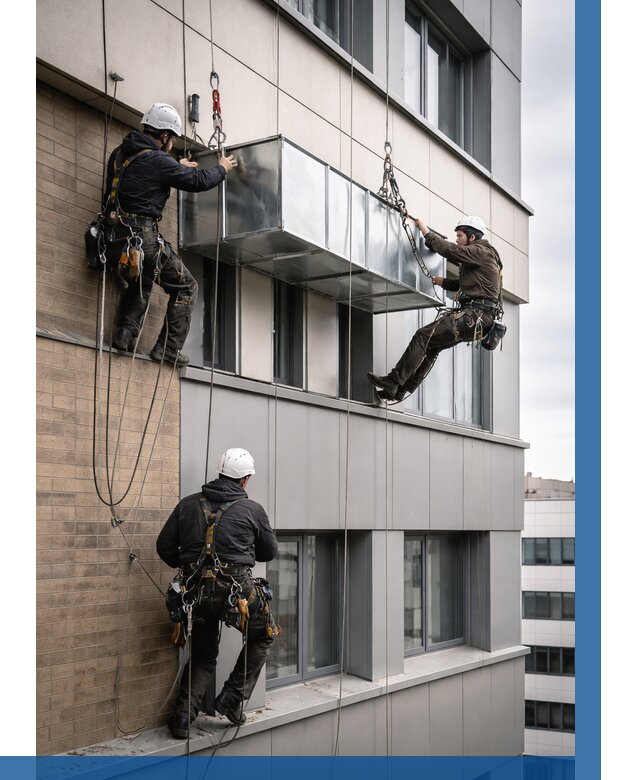 Монтаж воздуховодов на фасаде в Кушве от 1540 р. | ВЫСОТНИК-Кшв