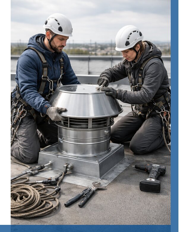 Установка дефлекторов на кровле в Кушве от 4619 р. | ВЫСОТНИК-Кшв