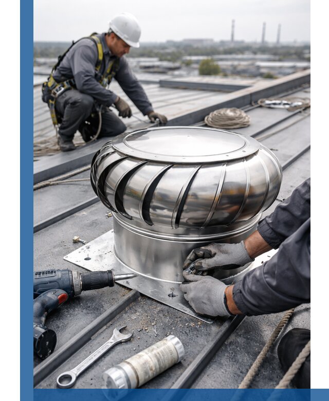 Установка дефлекторов на кровле в Кушве профессионально