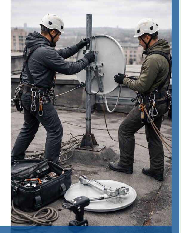 Демонтаж антенн на крыше в Кушве от 4619 р. | ВЫСОТНИК-Кшв