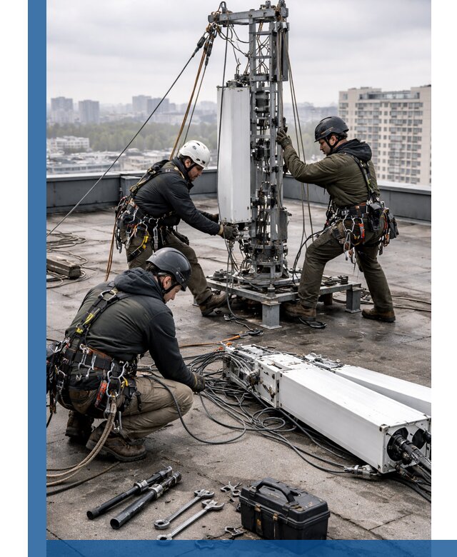 Демонтаж антенн на крыше зданий в Кушве с гарантией