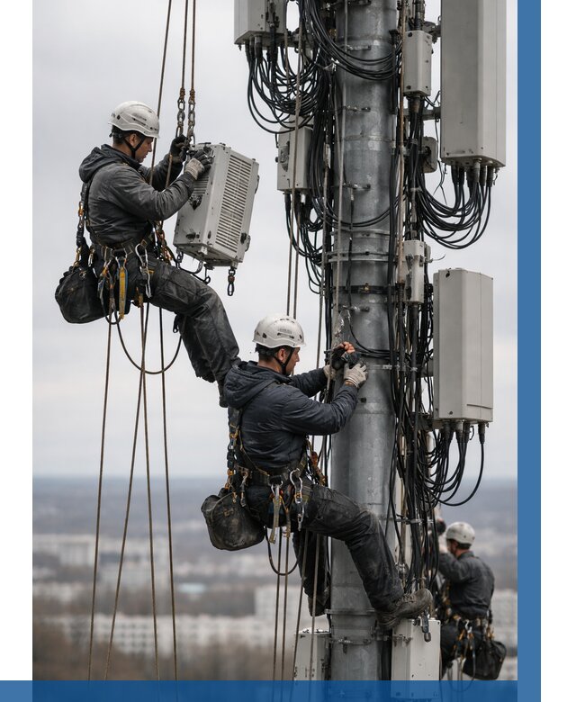 Монтаж оборудования связи на мачте в Кушве от 7699 р. | ВЫСОТНИК-Кшв