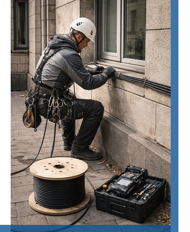 Прокладка оптоволоконного кабеля в Кушве от 821 р. | ВЫСОТНИК-Кшв