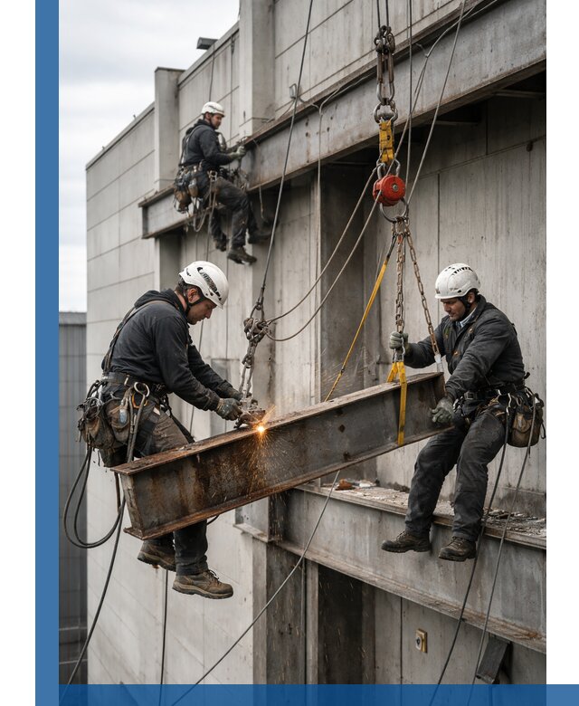 Демонтаж металлоконструкций на высоте в Кушве под ключ