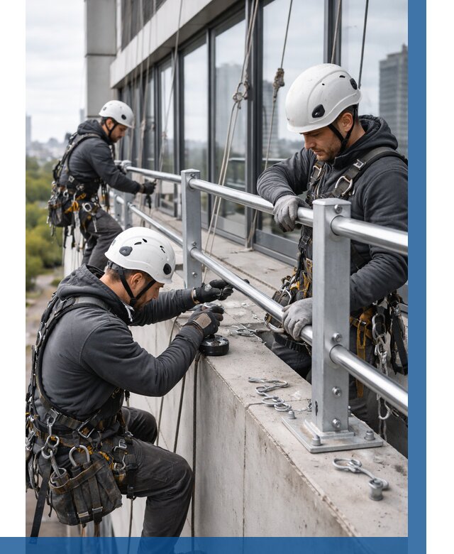 Монтаж ограждений на высоте в Кушве, от 1232 р. | ВЫСОТНИК-Кшв