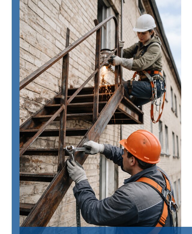 Ремонт и восстановление пожарных лестниц с выездом в Кушве