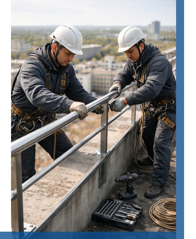 Монтаж перил на высоте в Кушве от 2566 р. | ВЫСОТНИК-Кшв