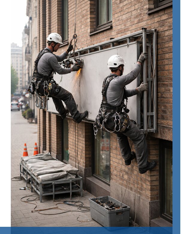 Демонтаж рекламной вывески в Кушве от 6672 р. | ВЫСОТНИК-Кшв