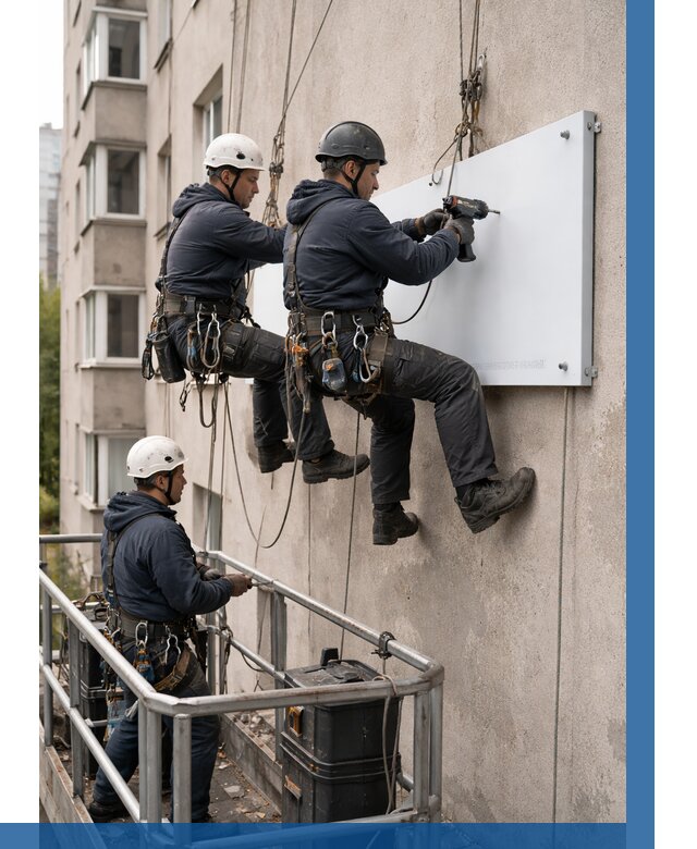 Монтаж табличек и указателей в Кушве от 3593 р. | ВЫСОТНИК-Кшв