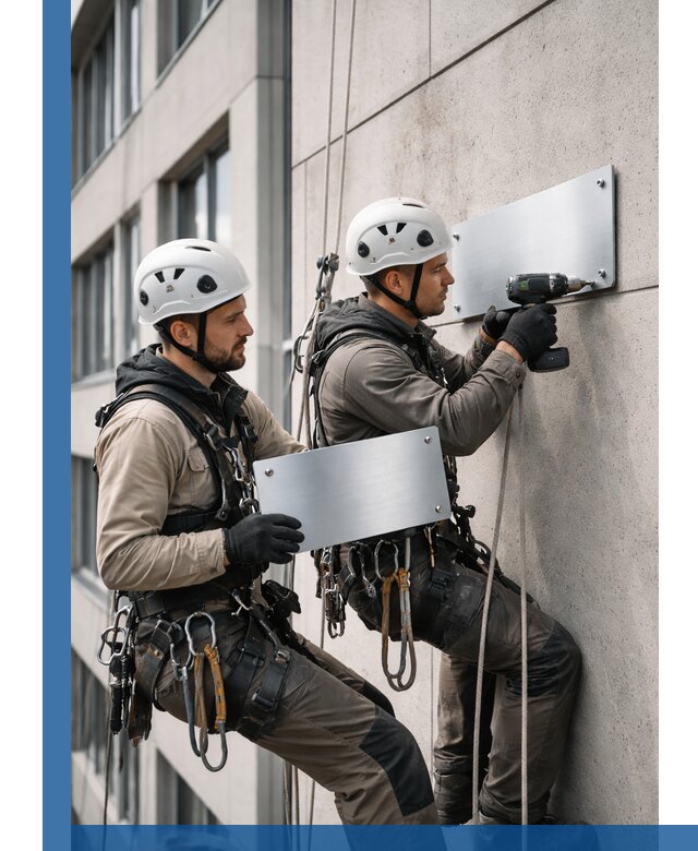 Монтаж табличек и указателей в Кушве для зданий и сооружений