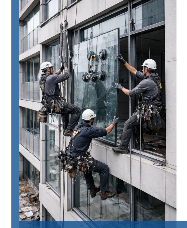 Фасадное остекление и монтаж витражей зданий в Кушве под ключ